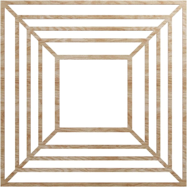 Ekena Millwork Raven Wood Fretwork Pierced Ceiling Medallion, Red Oak, 30"OD x 11"ID x 3/8"T CMWP30X30X0375RARO - main